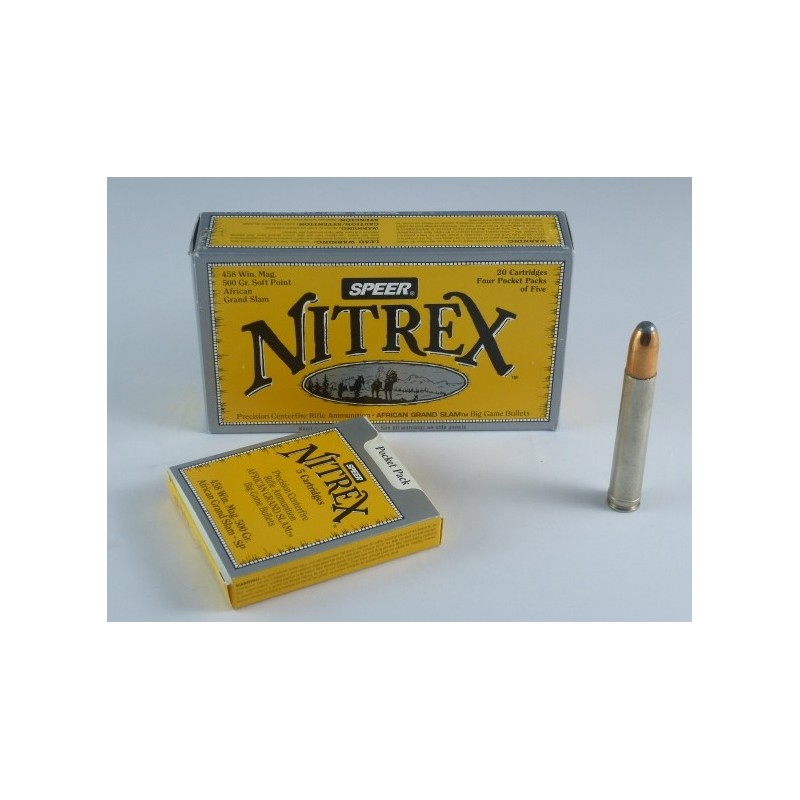 MUNICION SPEER NITREX .458 WIN MAG 500gr. SOFT POINT AFRICAN GRAND SLAM 
