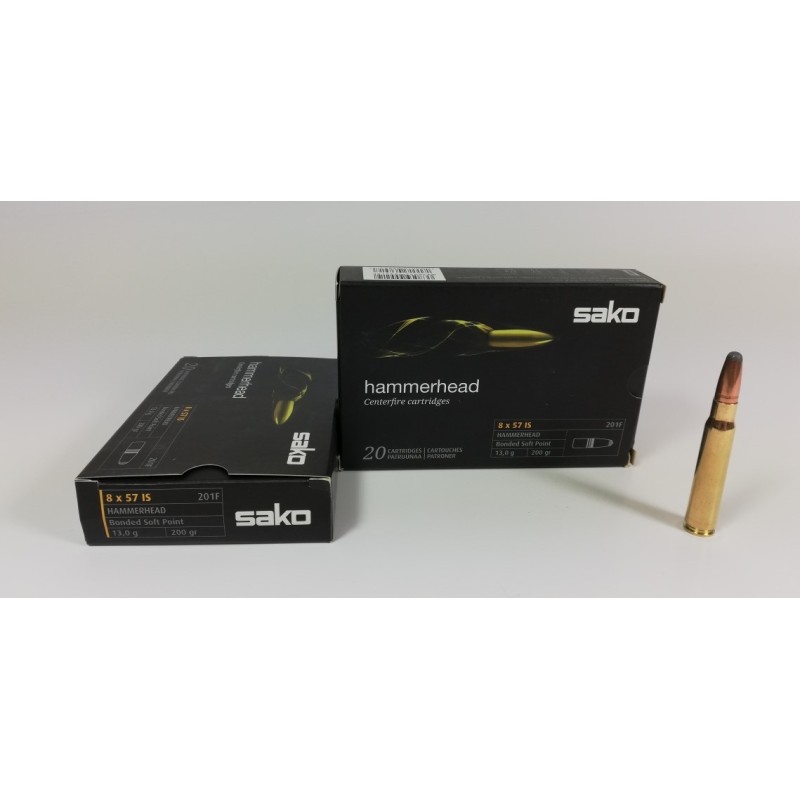 MUNICION SAKO CALIBRE 8X57 JS  200 GR HAMMERHEAD