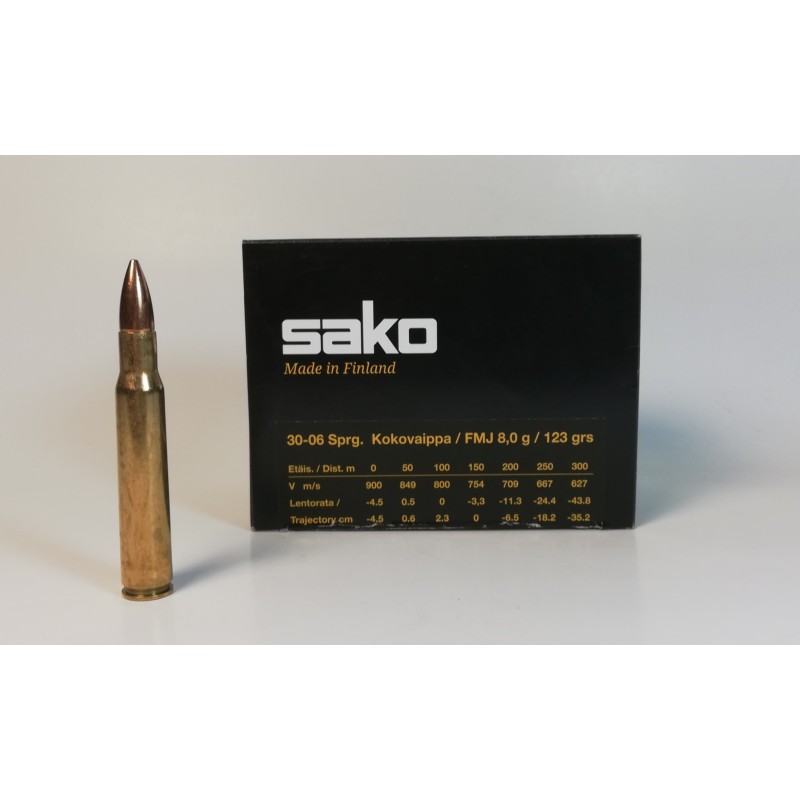 MUNICION SAKO .30-06  123 GR. RANGE SPEED CAJA DE 50 UNIDADES