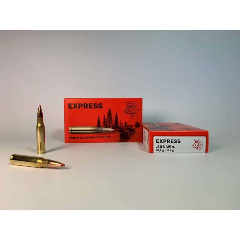 MUNICION GECO CALIBRE 308 WIN 10,7 G / 165 grains  EXPRESS