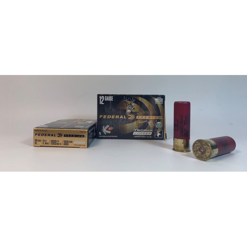 BALAS ESCOPETA FEDERAL TROPHY COPPER SLUG CAL. 12 caja 5 unidades