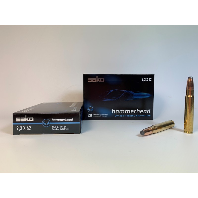 MUNICION SAKO 9,3X62 286 GR HAMMERHEAD 20 BALAS