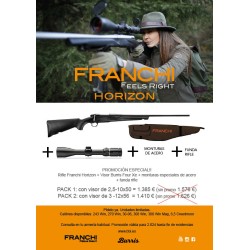 OFERTA 2026 RIFLE FRANCHI HORIZON + VISOR BURRIS XE 3-12X56 + MONTURA + FUNDA