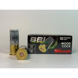 CARTUCHO BBI BECADA SUPREME CALIBRE 12-70 38 GR.  PERDIGON 7,5 + 10  CAJA 10 UNIDADES