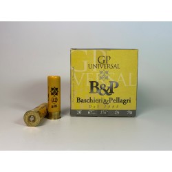 CARTUCHO B&P GP UNIVERSAL CALIBRE 20-67 25 GR. PERDIGON 12 CAJA 25 U.