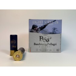 CARTUCHO B&P LIGHT STEEL EXTRA VELOCITY CALIBRE 12-70 28 GR.