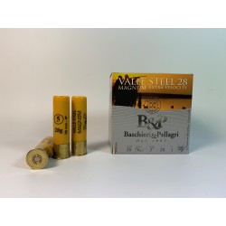 CARTUCHO B&P VALLE STEEL 28 MAGNUM EXTRA VELOCITY CAL. 20-76 28 GR.
