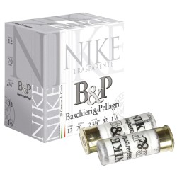 CARTUCHOS B&P NIKE TRANSPARENTE CALIBRE 12 32 GR.  PERDIGON 10
