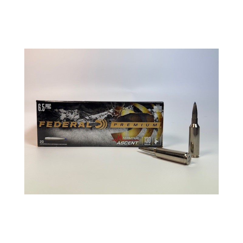 MUNICION FEDERAL PREMIUM CALIBRE 6,5 PCR  130 GR. TERMINAL ASCENT  CAJA 20 BALAS