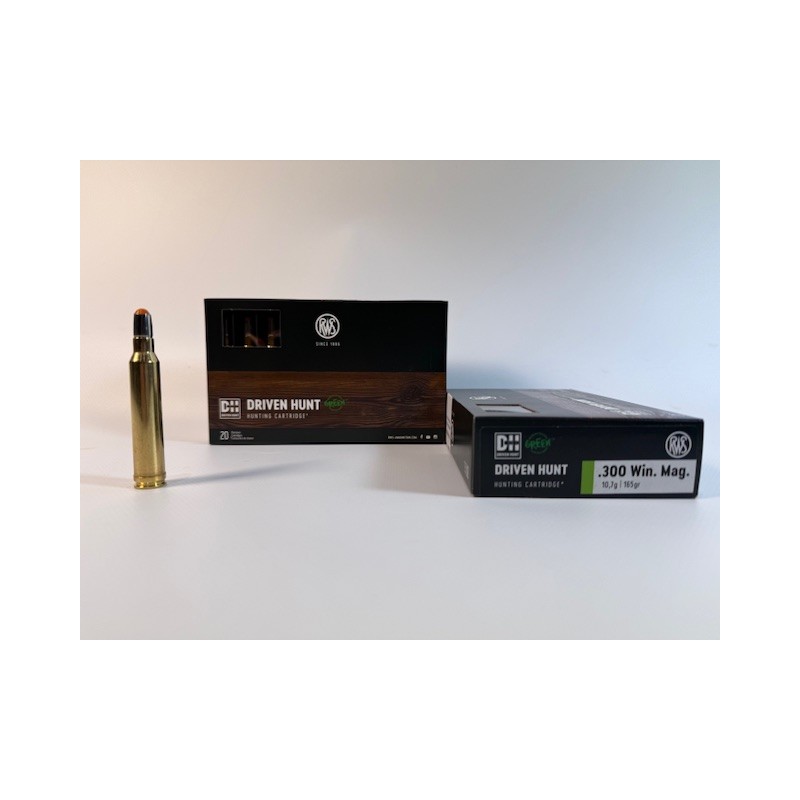 MUNICION RWS CALIBRE .300WM DRIVEN HUNT 165 GR.