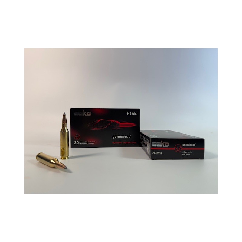 MUNICION SAKO CALIBRE .243 WIN 100 GR GAMEHEAD CAJA 20 BALAS