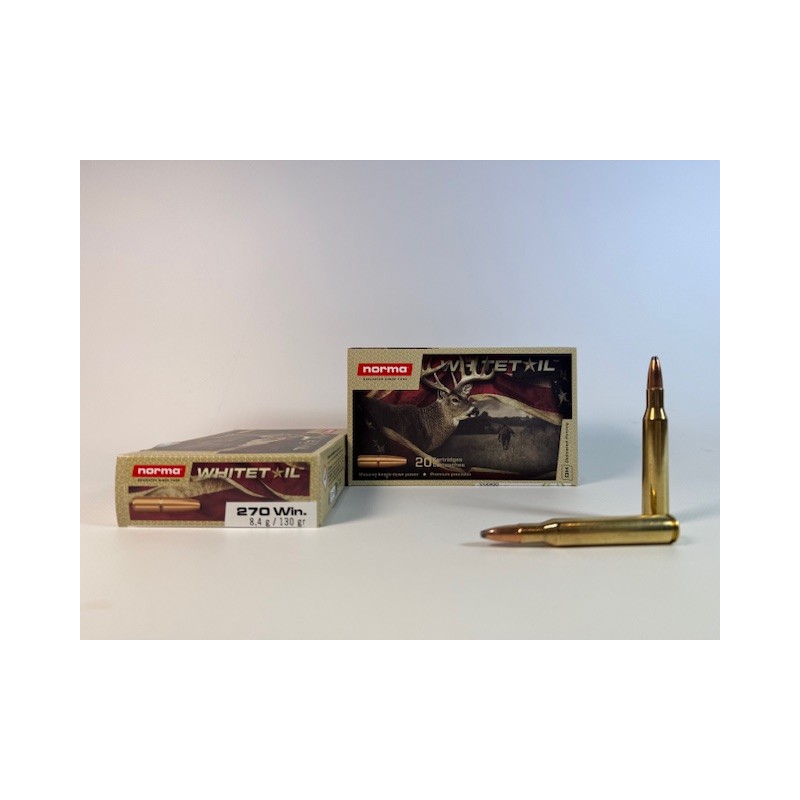 MUNICION NORMA 270 WIN WHITETAIL 130 gr caja 20 unidades
