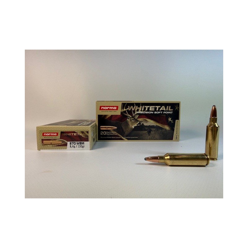 MUNICION NORMA 270 WSM WHITETAIIL 130 GR  caja 20 unidades